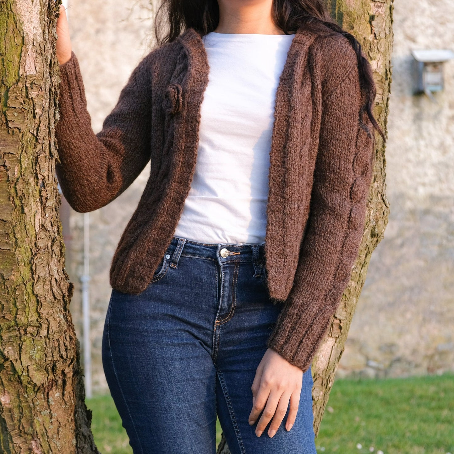 ALPAKA STRICKJACKE MIT KAPUZE JULIETA